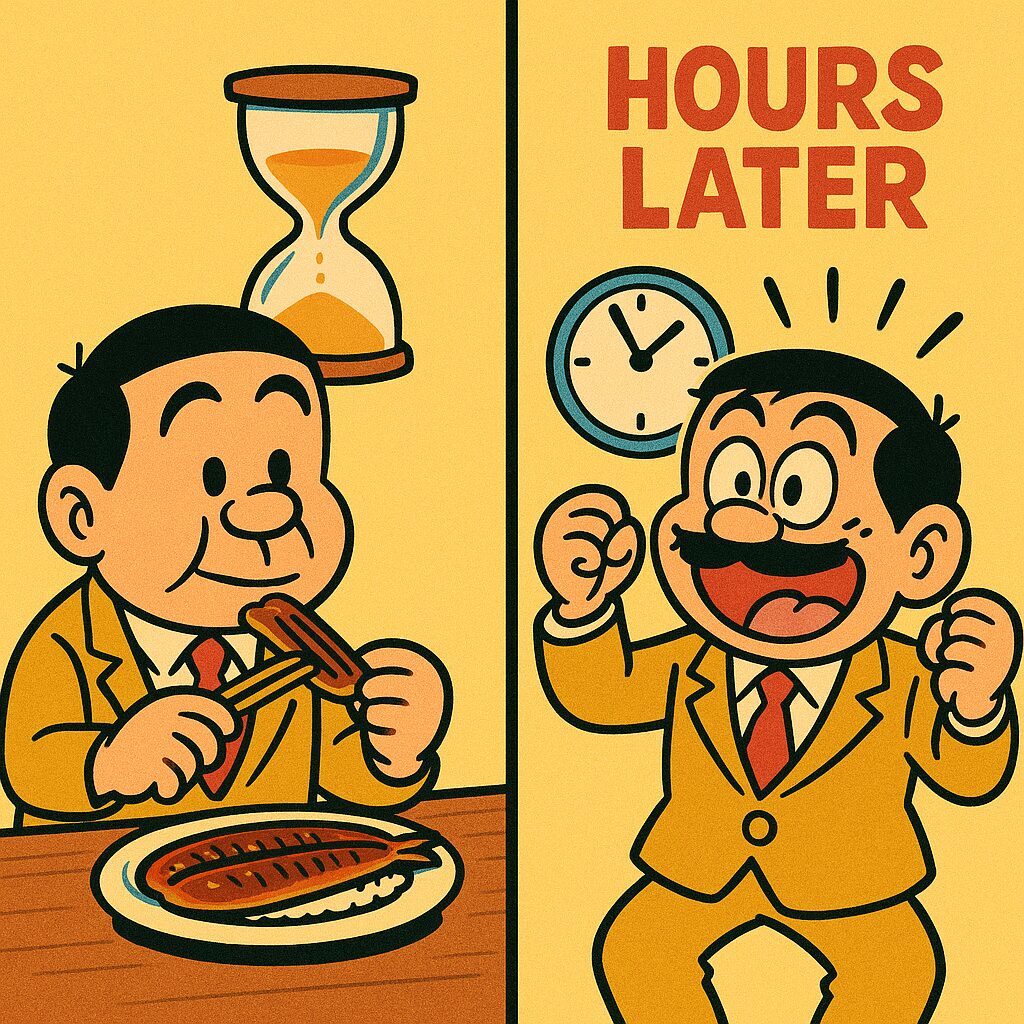 うなぎを食べて精力が高まる何時間後?