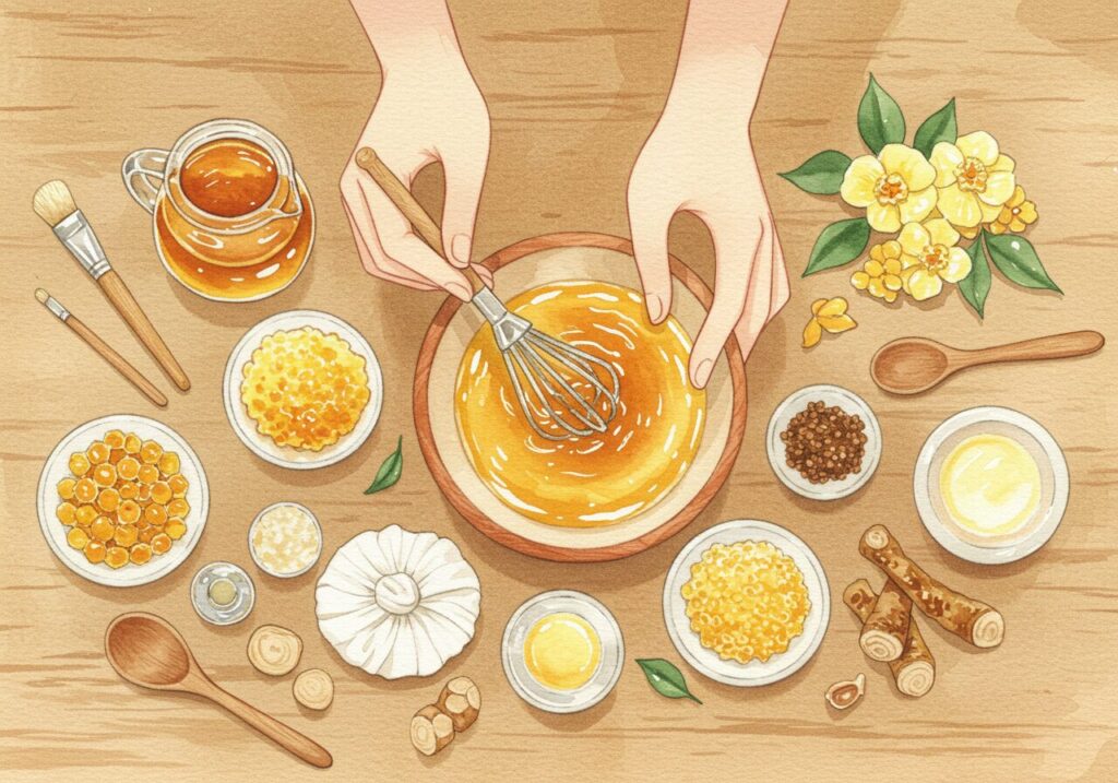 はちみつ肌作り秘伝パック作り方の実践編